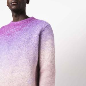 Pulls pour hommes à manches longues en mohair et laine, design athlétique international, ourlet droit, logo personnalisé, séchage rapide, anti-boulochage - Product Image 4