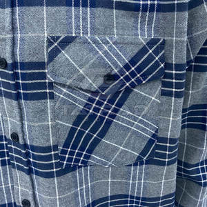 Chemise en flanelle respirante 100% coton cousue pour hommes - Haute qualité, durable, design entièrement personnalisable - Product Image 5