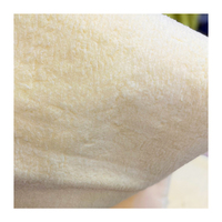 Tissu de rouleau de peinture pour brosse à rouleau Couleur jaune avec colle lourde Largeur du filament de polyester Longueur 15 mm Fabriqué en Thaïlande