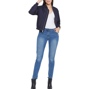 Chaqueta de Piloto Ligera para Mujer, con Cuello Alto, Estilo Premium, Casual, Moderna, Cortavientos y Cómoda - Product Image 4