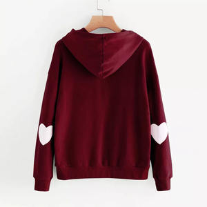 Pulls à capuche pour femmes avec patchs en forme de cœur, sweat-shirts, jolis pulls à capuche, hauts à manches longues, pull à capuche pour femmes - Product Image 2