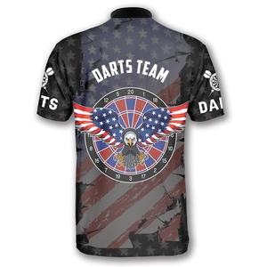 Maillots de fléchettes personnalisés par sublimation avec nom d'équipe et logo personnalisés, respirants et anti-humidité pour clubs - Product Image 4