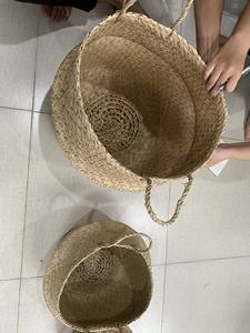 Oferta caliente para mayoristas Cesta de vientre plegable de algas marinas naturales, productos de artesanía de Vietnam - Product Image 2