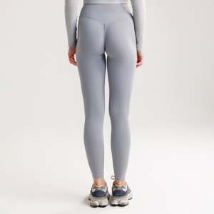 Swift Pulse Ladies Sport Leggings Casual Sexy Tight Knitted Fabric Breathable Low Waist with Print Logo XL Size Grey - Product Image 2