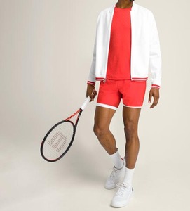 Short de tennis décontracté personnalisé couleur unie conçu avec logo séchage rapide respirant en plein air gym jogging short de sport unisexe poches - Product Image 2