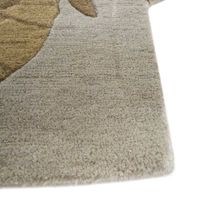 Premium-Qualität Brauner Moderner Abstrakter Blumenmuster Handgetufteter Seide/Wolle Teppich Umweltfreundlich Geschnittener Flor Dick Gepolstert Rutschfest