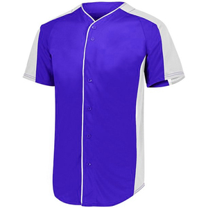 Vêtements de sport Maillot de baseball à boutons complets pour hommes Maillot blanc Col de baseball T-shirt boutonné à boutons Maillot de baseball à boutons complets OEM - Product Image 2