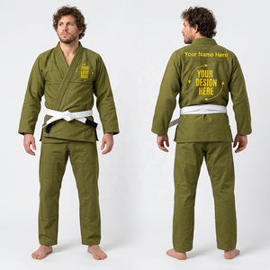 ชุดยูโด BJJ คิโมโน ปักโลโก้ได้ตามต้องการ สีเขียว ผ้าเพิร์ลวีฟ 350gsm น้ำหนักเบา ทนทาน ชุดยิวยิตสู ปักลาย สำหรับศิลปะการต่อสู้ทั่วไป - Product Image 1
