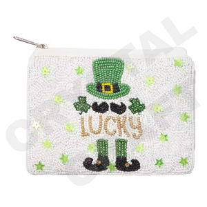 Portefeuille pochette à monnaie perlée personnalisée de conception de mariée beau porte-monnaie avec des caractéristiques d'accessoires à la mode - Product Image 6