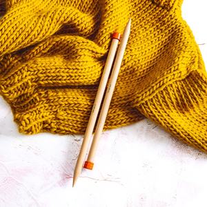 Ensemble d'aiguilles à tricoter en bois de vente chaude-18 paires à pointe unique 36 pièces tailles 2mm à 10mm Durable et écologique - Product Image 5