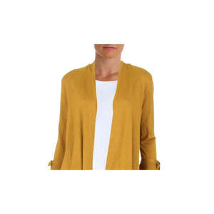 Alfani Women's Taupe <b>Extra</b> <b>Large</b> Cardigan with Tie Sleeves Casual <b>Print</b> for Autumn Winter Spring - Product Image 2