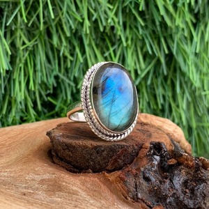 Beautiful Quartz 925 Sterling Silver Vintage Engagement <b>Ring</b> <b>Dainty</b> Boho Style Jewelry - Product Image 2