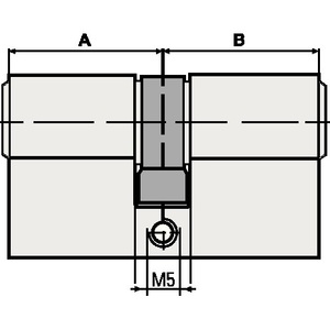 Double Cylinder Profile PZ 8800 31/31 mm 3-keyed Differently BKS <b>Storage</b> <b>Lockers</b> - Product Image 3