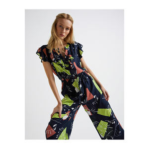 Vestido de Viscosa para Mujer BGN FLOUNCE con Cintura Elástica Detallada, Monos y Trajes de una Pieza, Modelo Turquía S23X418 - Product Image 4