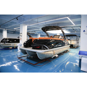 Barco <span class=keywords><strong>de</strong></span> Lujo <span class=keywords><strong>para</strong></span> Fiestas y Recreación 2026: Tritón <span class=keywords><strong>de</strong></span> Fibra <span class=keywords><strong>de</strong></span> Vidrio con Elegante Cubierta y Pontón <span class=keywords><strong>de</strong></span> Aluminio con Remolque en Venta - Product Image 5