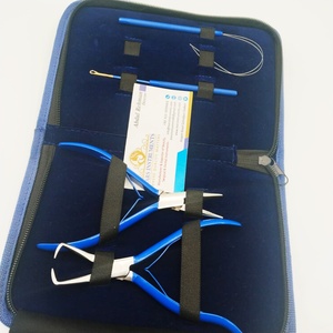 Kit de alicates para extensiones de cabello de acero inoxidable con alicates Microlink para uso comercial Herramienta de abalorios - Product Image 3