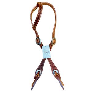 Headstall de cuero tallado de una oreja de estilo occidental de calidad superior hecho a mano para montar a caballo cómodamente - Product Image 2