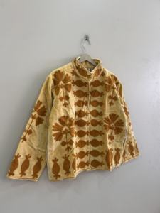 Chaqueta Suzani Hecha a Mano en India, Unisex, Estilo Urbano, Chaqueta Corta Boho - Product Image 5