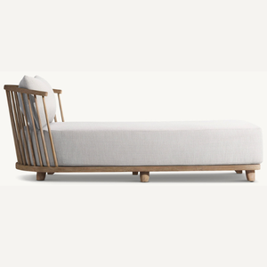 Chaise longue en teck à une place avec un style moderne pour une utilisation en extérieur, bonne et durable et longue durée de vie - Product Image 5