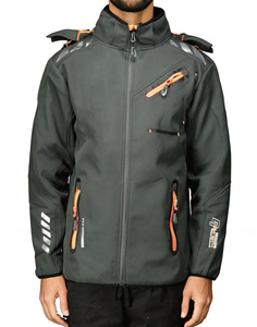 Puños elásticos Premium ajustable con capucha Softshell invierno prendas de vestir chaqueta para hombres clásico transpirable impermeable chaqueta para hombre - Product Image 1