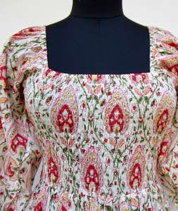 Meilleure vente en gros collection tie dye long kaftan col en v demi-manches tissu rayonne coupe ample robe fente latérale printemps caftan - Product Image 5