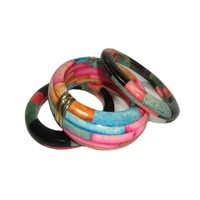 Bracelet en bambou coloré à la mode, Design tendance à la mode pour femmes