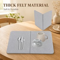 Séparateur de table pliable en feutre, set de table rectangulaire pour salle à manger et cuisine, organisateur de couverts peu encombrant, OEM ODM Vente en gros