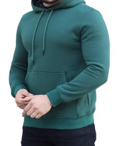 Sudadera con capucha de lana blanca para hombre, jersey de manga larga con estampado de gran tamaño, chándal liso para gimnasio, sudadera de otoño ODM - Product Image 2