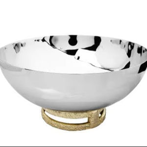 Tazón Grande Tradicional, Ecológico, Estilo Americano, de Acero Inoxidable Sin Recubrimiento, Vajilla de Lujo con Diseño Pulido, Tazón para Bodas - Product Image 1