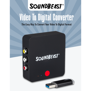 ซาวด์บีสต์ ®   เครื่องแปลงวิดีโอเป็นดิจิทัล บันทึกวิดีโอและเสียงจาก VCR, เทป VHS, AV, RCA, Hi8, กล้องวิดีโอ, DVD, ระบบเกม - Product Image 2