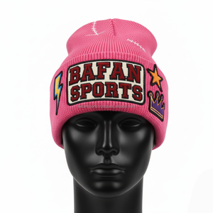 หมวกบีนนี่ถักแบบหนาทำจากอะคริลิคสำหรับผู้ชายหมวกผ้ากำมะหยี่ปักลายโลโก้ผ้าแจ็คการ์ด - Product Image 1