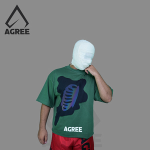 T-shirt Homme Coupe Boxy Oversize 100% Coton Écologique Respirant Manches Courtes Impression Réfléchissante Personnalisée - Product Image 2