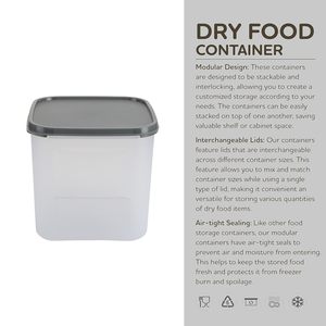 Airtight 700ml Clear <b>Plastic</b> Food Storage <b>Container</b> Cereal and Dry Food Storage Bins BPA Free PP Material for Home Use - Product Image 3