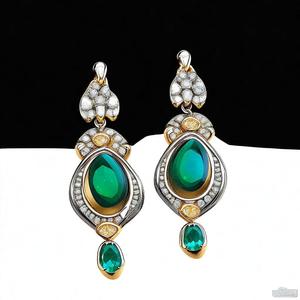 Boucles d'oreilles élégantes en argent sterling 925 avec perle et diamant solide réel pour anniversaire ou mariage de femme Bijoux fins - Product Image 6