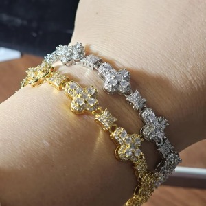Las pulseras de lujo con estilo de platino más vendidas, Diamante brillante certificado GIA para fiesta, aniversario, regalo de boda - Product Image 1