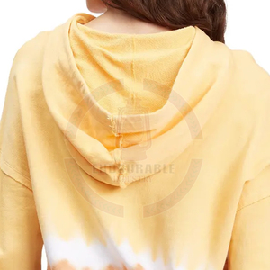 เสื้อฮู้ดแขนยาวลำลองสำหรับผู้หญิง XS ไซส์พิเศษพิมพ์ลายมัดย้อมใส่สบายผ้าเทอร์รี่คุณภาพสูง - Product Image 6