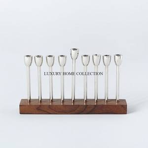 Candelabros de Interior de lujo de latón de Metal pulido Dorado de la más alta calidad, Juego de 2 vajilla de diferentes tamaños, candelabro para el hogar - Product Image 5