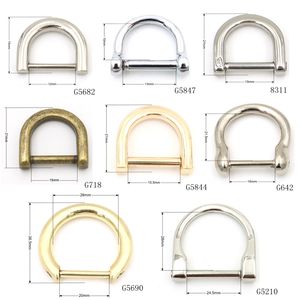 Anneau en D en métal pour sac à main, alliage de zinc plaqué or, 12,5 mm, anneaux en D ronds robustes, quincaillerie - Product Image 4