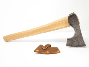 Hache en acier à haute teneur en carbone forgée à la main avec hachette en bois de frêne blanc/hache de survie/hache Viking - Product Image 5