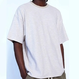 Camisetas de algodón 100% de peso pesado de alta calidad, camiseta lisa estampada de gran tamaño, camiseta personalizada de talla grande para hombre - Product Image 4