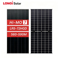 Panneaux solaires Longi Hi Mo 7 Dual Glass, palette de panneaux solaires Longi 560-590W Watts, panneaux solaires Longi 590W