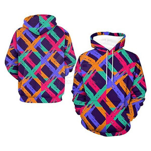 Sweats à capuche vierges de haute qualité vente en gros de sweats à capuche patchwork multicolores coupés et cousus personnalisés pour hommes - Product Image 6