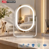 Miroir de Maquillage Ovale de Table LED avec Interrupteur Tactile et Adaptateur 12V – Vente en Gros Direct Usine