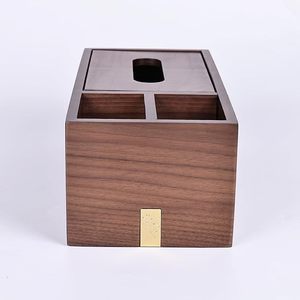 Boîte à mouchoirs carrée porte-serviettes en bois naturel de luxe pour restaurant à domicile hôtel à bas prix par HF Crafts - Product Image 3