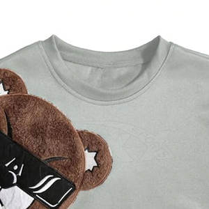 Ropa de moda Personalizada Hombres Bordado Sudaderas Mangas largas Hombres Bordado Sudaderas - Product Image 3