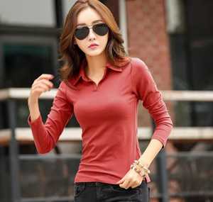 <b>Women's</b> 100% Cotton <b>Polo</b> T-<b>Shirt</b> <b>Long</b> <b>Sleeves</b> OEM Custom Jersey Casual Style High Quality - Product Image 1