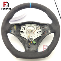 Volant personnalisé en cuir et simili daim avec palettes de commande pour BMW E81 E87 E82 E88 E21 E30 E36 E46 E90 E91 E92 E93 E28 E34 E39 E60