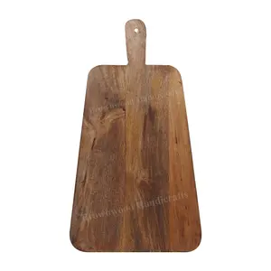 Customised Design Mango Wood Chopping Cutting Board Set of 2 Cutting Board with Handle Butcher Bock Wooden for Online Sale