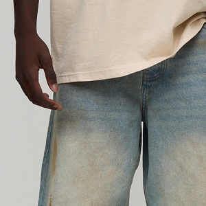 Shorts en jean pour hommes, coupe décontractée et respirante, prix de gros, service OEM, prix bas 2026, vêtements décontractés, ourlet ajustable - Product Image 2
