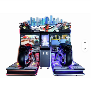 Console de jeu de course de moto en acier à mouvement complet, de luxe, à monnayeur, pour usage en intérieur, avec support en anglais, pour centres commerciaux - Product Image 2